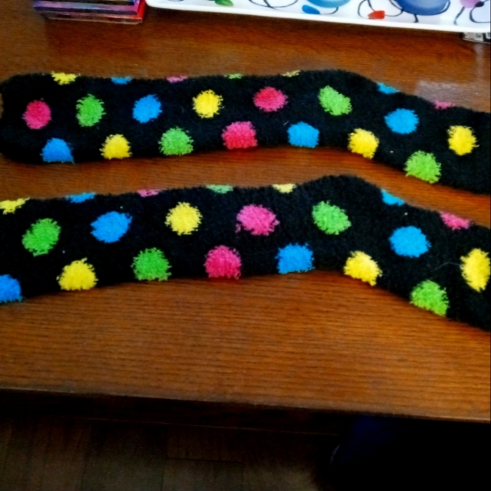 Long fuzzy socks